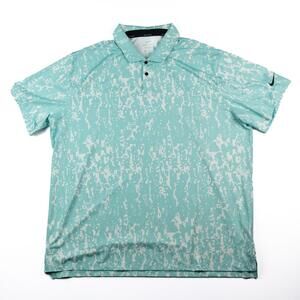 Nike Golf Dri-Fit Polo Shirt Men’s XXL Green Digital Camo Performance